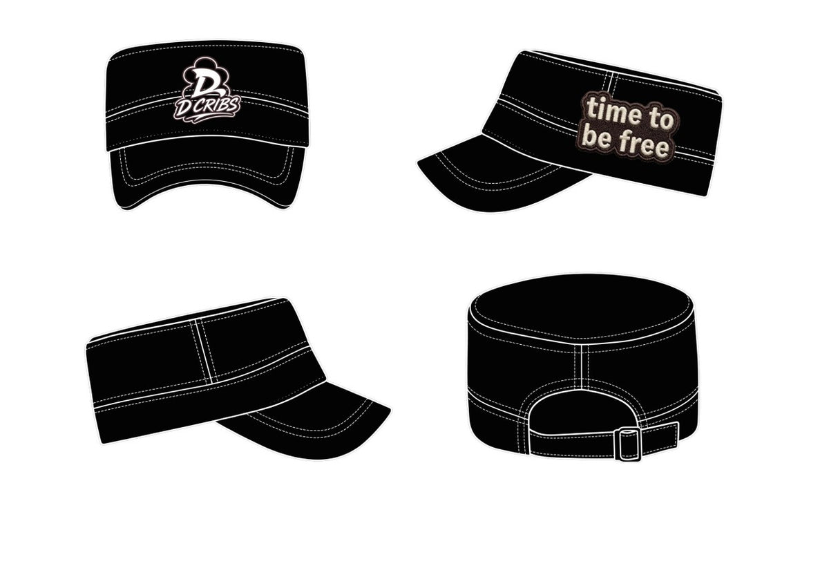D-Cribs Black Tactical Military Style Face Cap